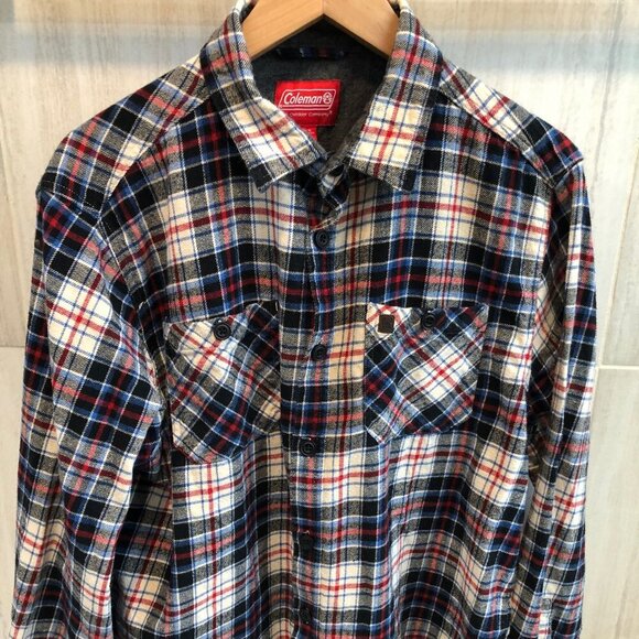 Coleman Other - Coleman Flannel Shirt Mens Size XL Red Blue Plaid Long Sleeve Button Up